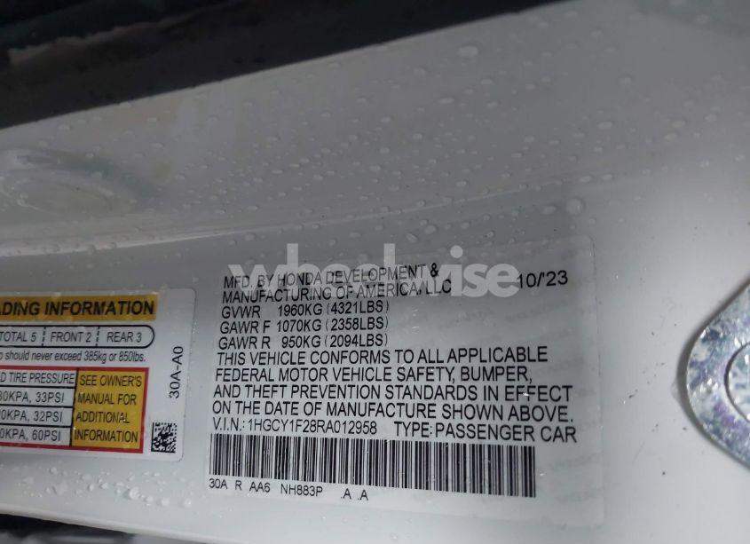 Photo 9 of 2024 Honda Accord LX (VIN 1HGCY1F28RA012958)