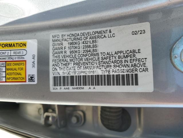 Photo 5 of 2023 HONDA ACCORD LX N/A (VIN 1HGCY1F29PA010181)
