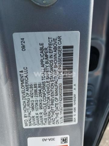 Photo 5 of 2025 HONDA ACCORD SE (VIN 1HGCY1F42SA002093)