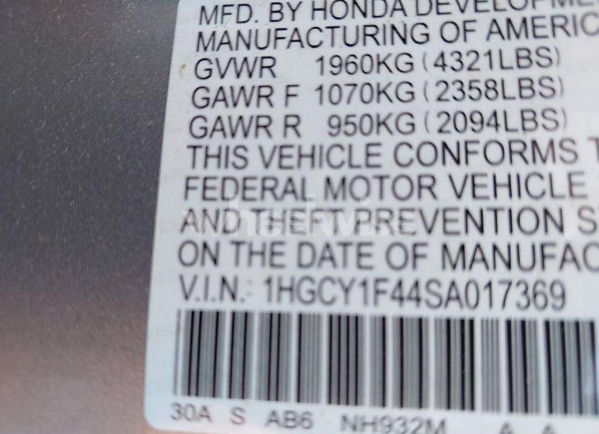 Photo 9 of 2025 Honda Accord SE (VIN 1HGCY1F44SA017369)