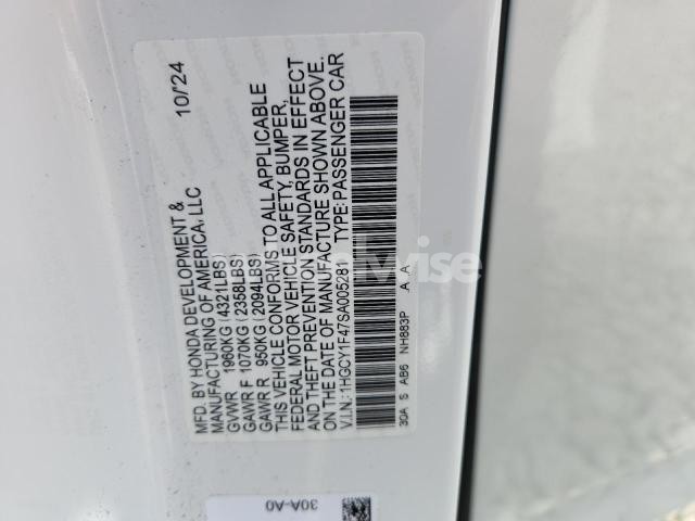 Photo 3 of 2025 HONDA ACCORD SE (VIN 1HGCY1F47SA005281)