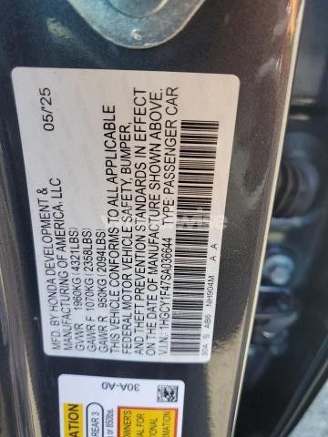 Photo 3 of 2025 HONDA ACCORD SE (VIN 1HGCY1F47SA036644)