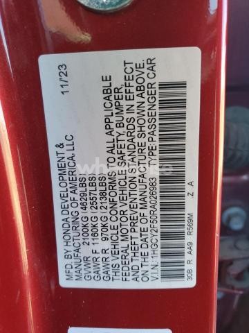 Photo 8 of 2024 HONDA ACCORD HYBRID SPORT (VIN 1HGCY2F50RA026983)