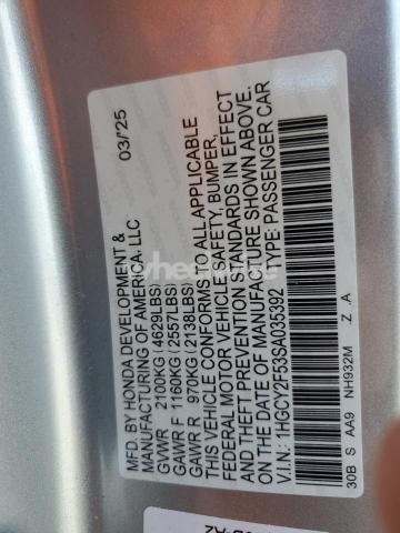 Photo 11 of 2025 HONDA ACCORD HYBRID SPORT (VIN 1HGCY2F53SA035392)