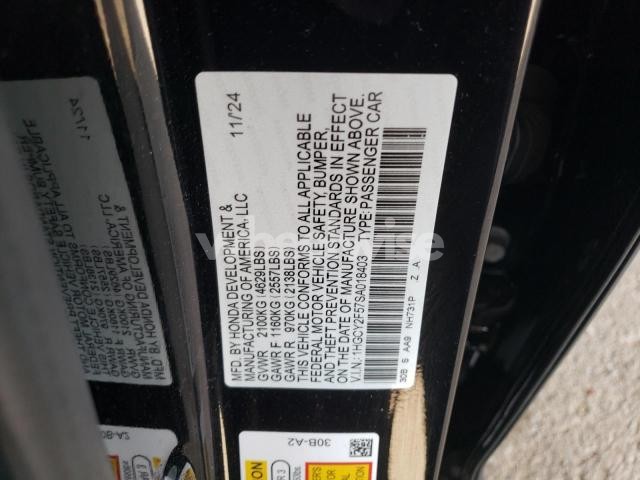 Photo 11 of 2025 HONDA ACCORD HYBRID SPORT (VIN 1HGCY2F57SA018403)