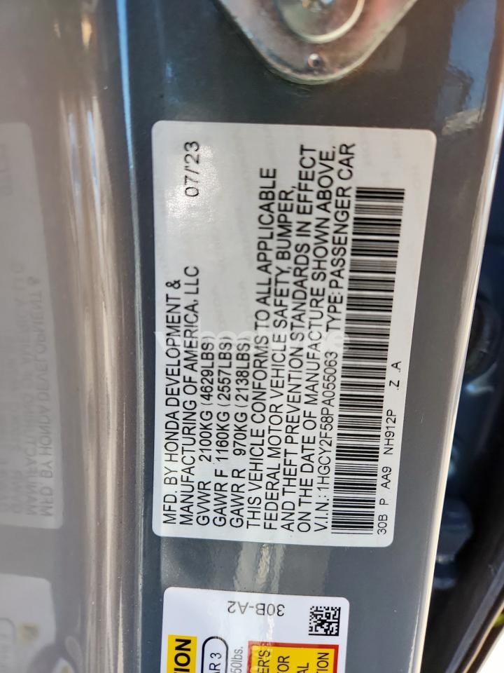 Photo 13 of 2023 HONDA ACCORD HYBRID SPORT (VIN 1HGCY2F58PA055063)