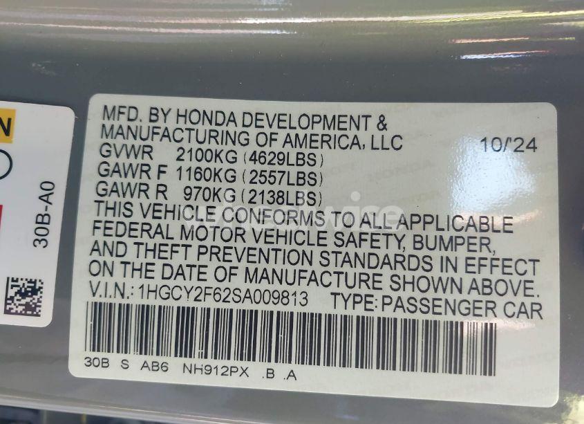 Photo 9 of 2025 Honda Accord HYBRID EXL (VIN 1HGCY2F62SA009813)