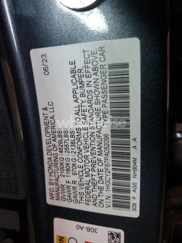 Photo 3 of 2023 HONDA ACCORD HYBRID EXL N/A (VIN 1HGCY2F67PA052096)