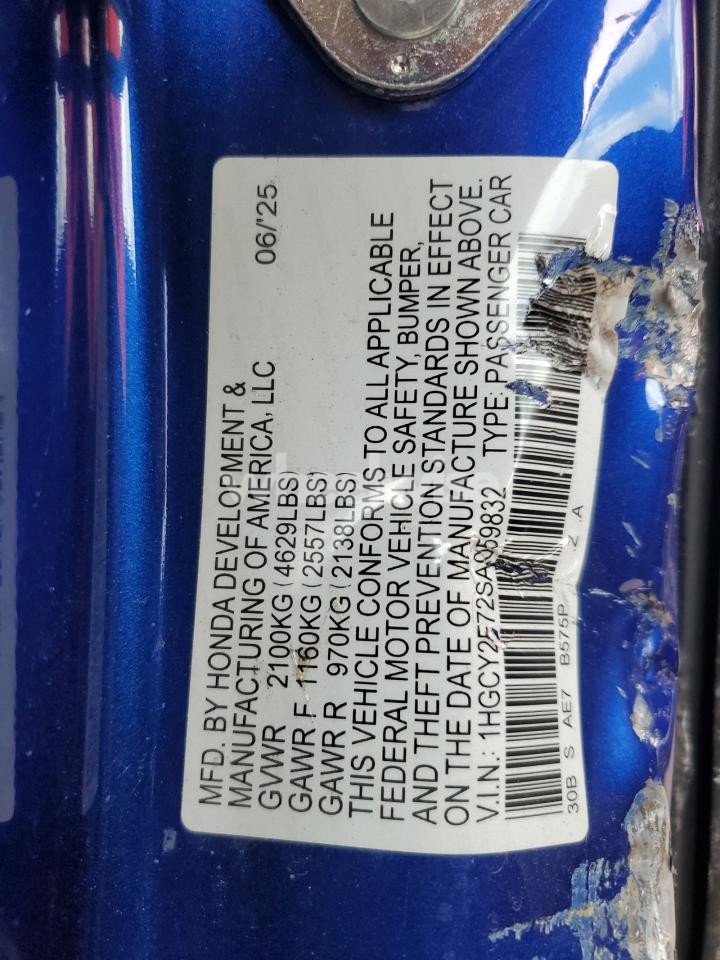 Photo 12 of 2025 HONDA ACCORD HYBRID SPORT-L (VIN 1HGCY2F72SA059832)