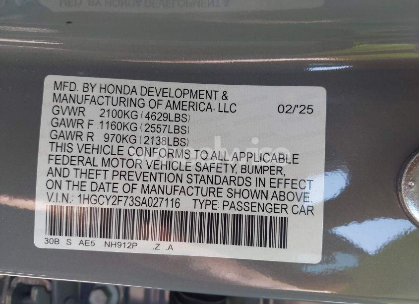 Photo 9 of 2025 Honda Accord HYBRID SPORT-L (VIN 1HGCY2F73SA027116)