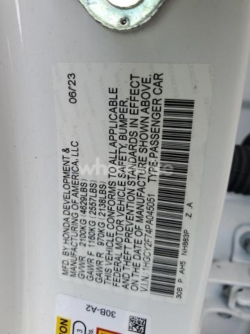 Photo 9 of 2023 HONDA ACCORD HYBRID SPORT-L N/A (VIN 1HGCY2F74PA045051)