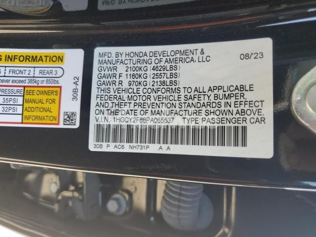 Photo 12 of 2023 HONDA ACCORD TOURING HYBRID (VIN 1HGCY2F88PA065537)