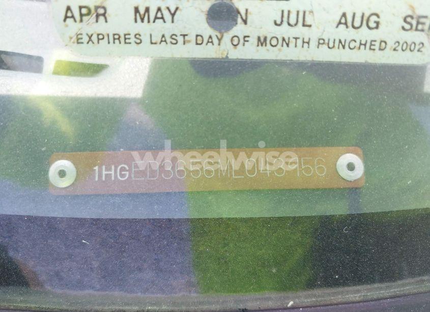 Photo 9 of 1991 Honda Civic LX (VIN 1HGED3656ML043956)