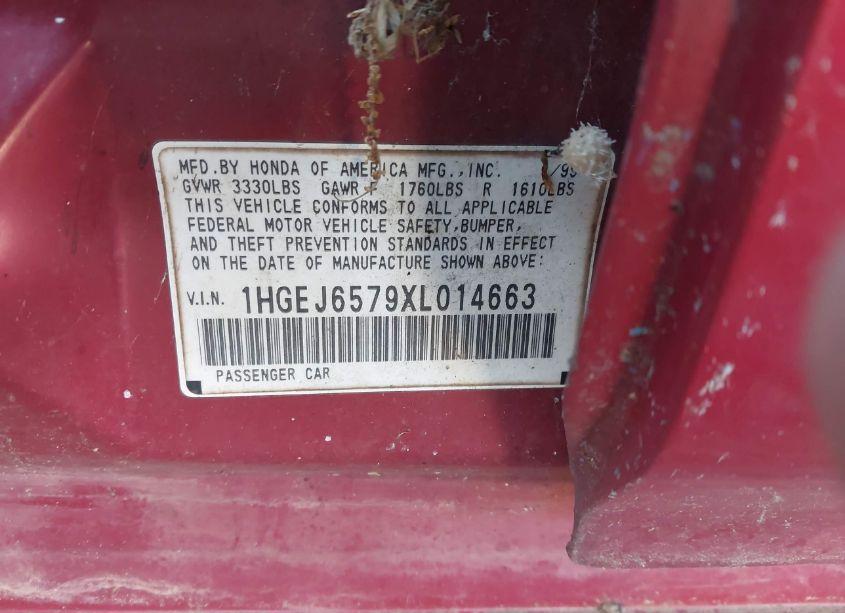 Photo 9 of 1999 Honda Civic LX (VIN 1HGEJ6579XL014663)