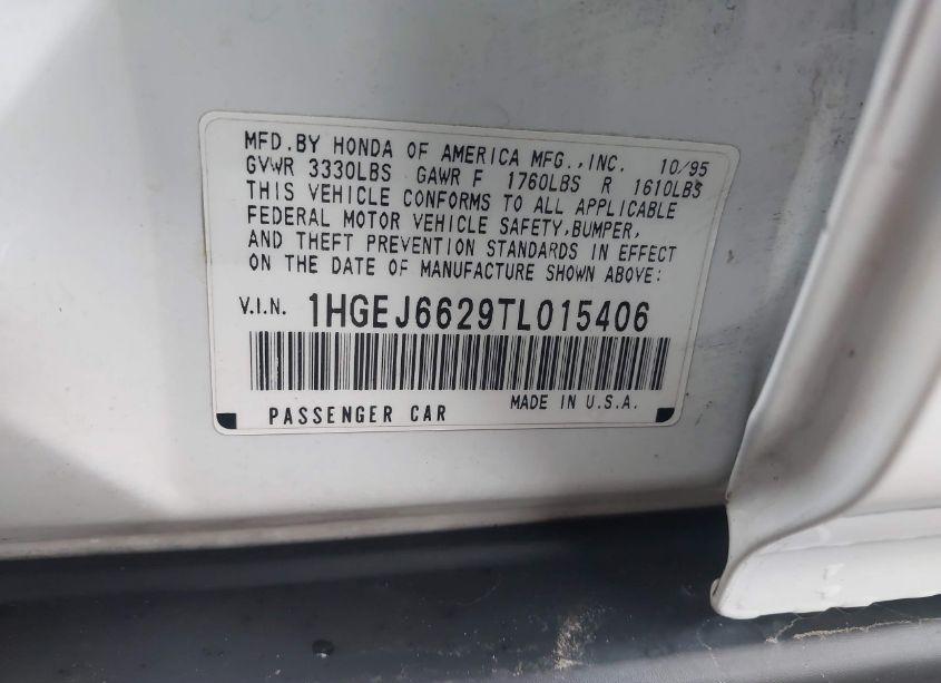 Photo 9 of 1996 Honda Civic DX (VIN 1HGEJ6629TL015406)