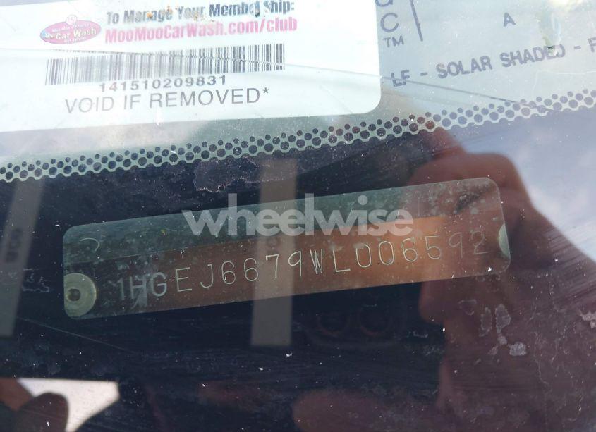 Photo 9 of 1998 Honda Civic LX (VIN 1HGEJ6679WL006592)