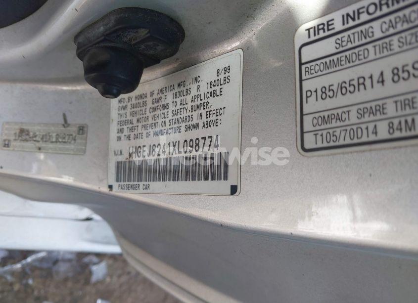 Photo 9 of 1999 Honda Civic EX (VIN 1HGEJ8241XL098774)