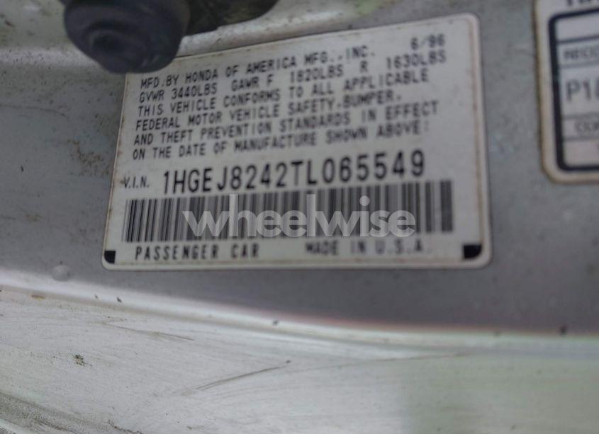 Photo 9 of 1996 Honda Civic EX (VIN 1HGEJ8242TL065549)