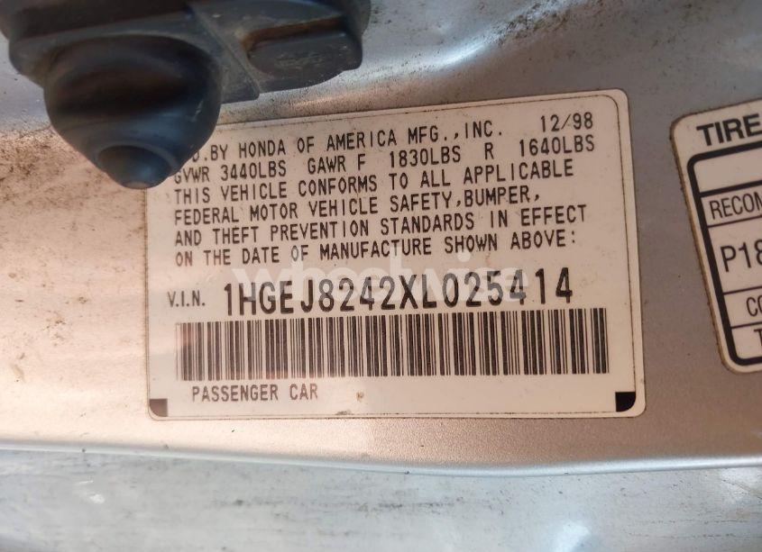 Photo 9 of 1999 Honda Civic EX (VIN 1HGEJ8242XL025414)