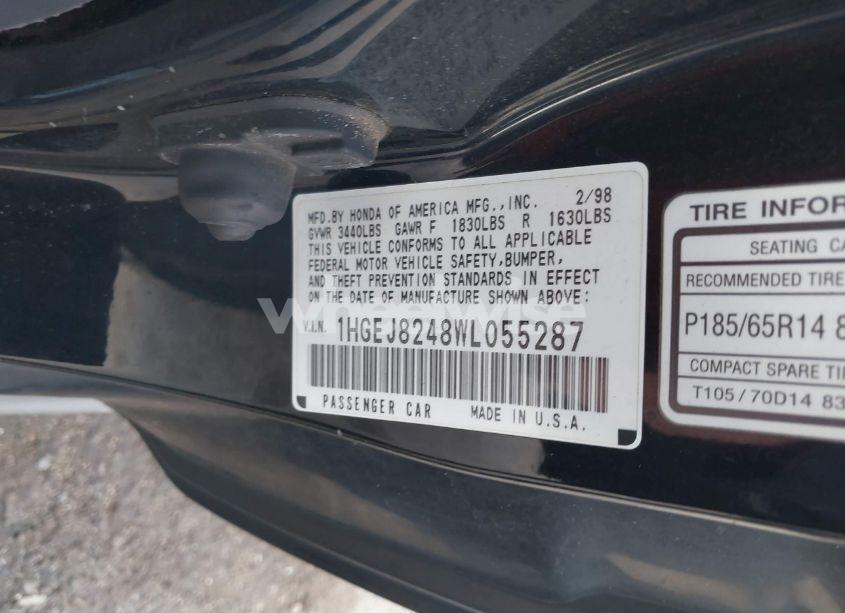 Photo 9 of 1998 Honda Civic EX (VIN 1HGEJ8248WL055287)