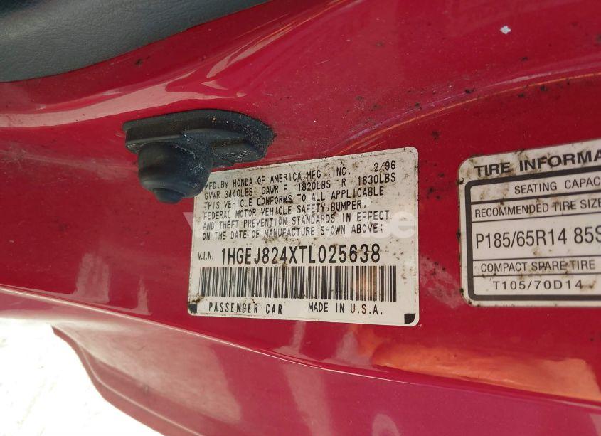 Photo 9 of 1996 Honda Civic EX (VIN 1HGEJ824XTL025638)