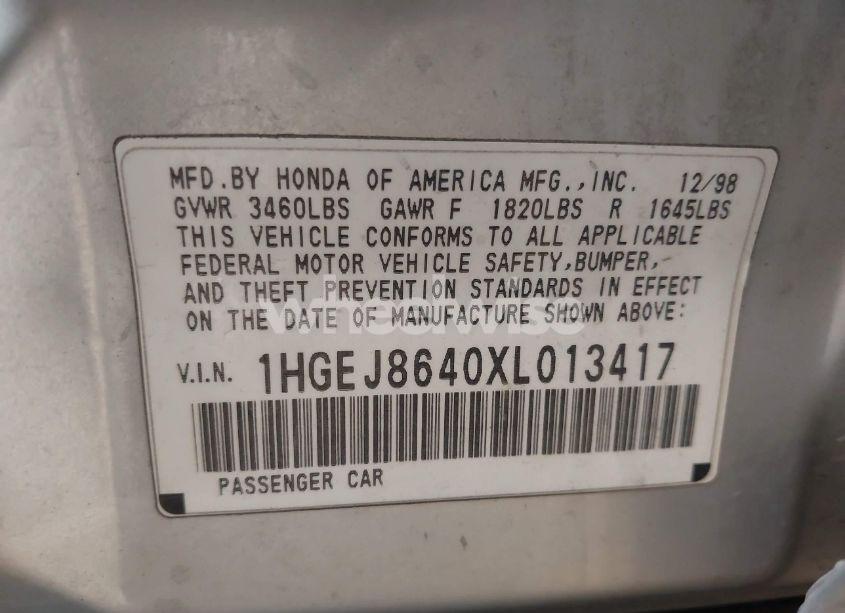 Photo 9 of 1999 Honda Civic EX (VIN 1HGEJ8640XL013417)