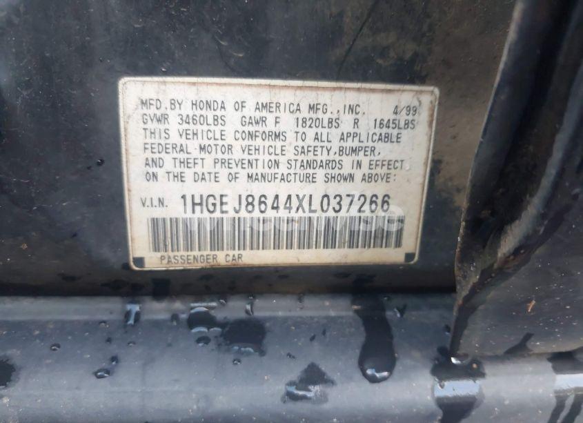 Photo 9 of 1999 Honda Civic EX (VIN 1HGEJ8644XL037266)