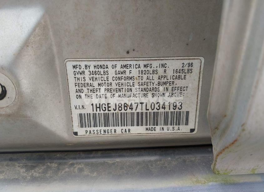 Photo 9 of 1996 Honda Civic EX (VIN 1HGEJ8647TL034193)