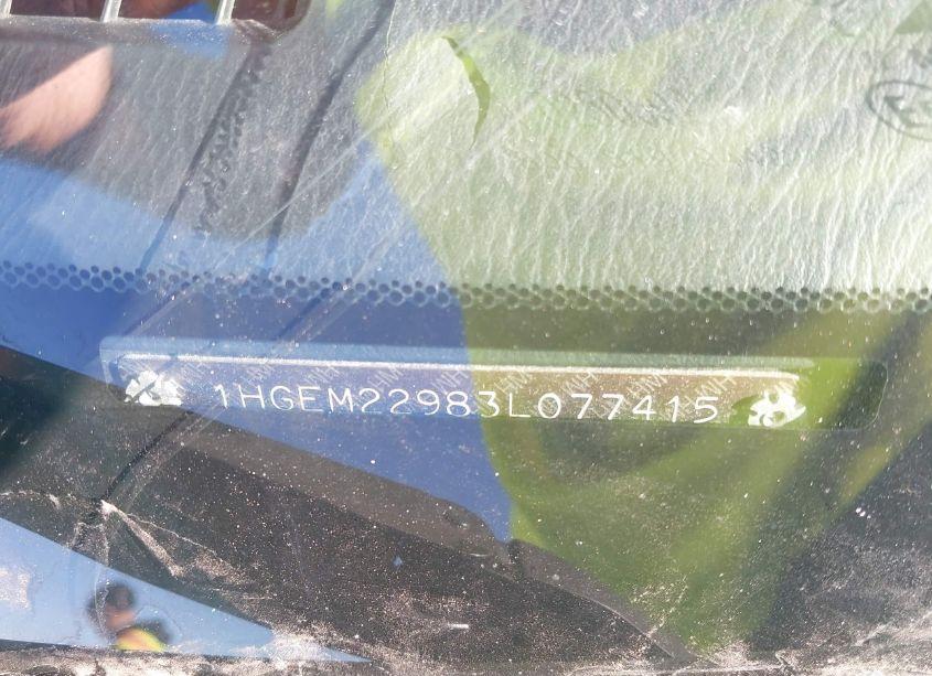 Photo 9 of 2003 Honda Civic EX (VIN 1HGEM22983L077415)