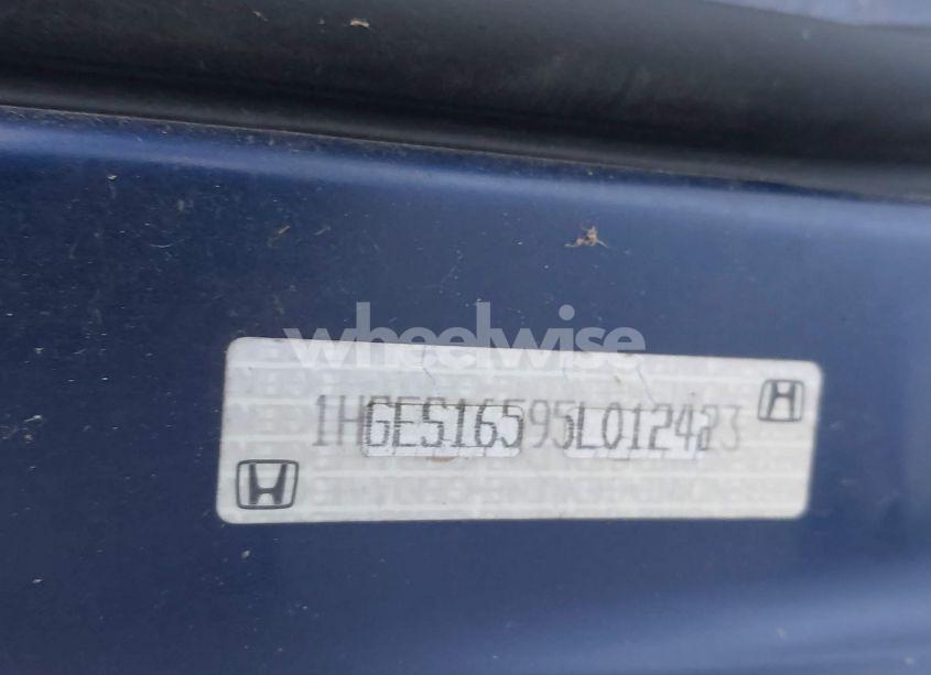 Photo 9 of 2005 Honda Civic LX (VIN 1HGES16595L012423)