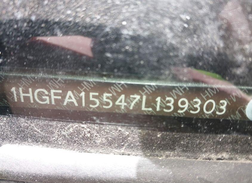 Photo 9 of 2007 Honda Civic LX (VIN 1HGFA15547L139303)