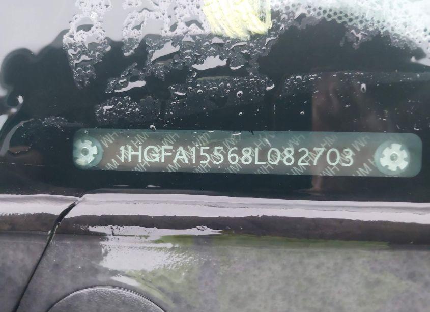 Photo 9 of 2008 Honda Civic LX (VIN 1HGFA15568L082703)