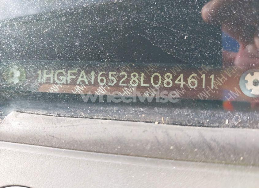 Photo 9 of 2008 Honda Civic LX (VIN 1HGFA16528L084611)