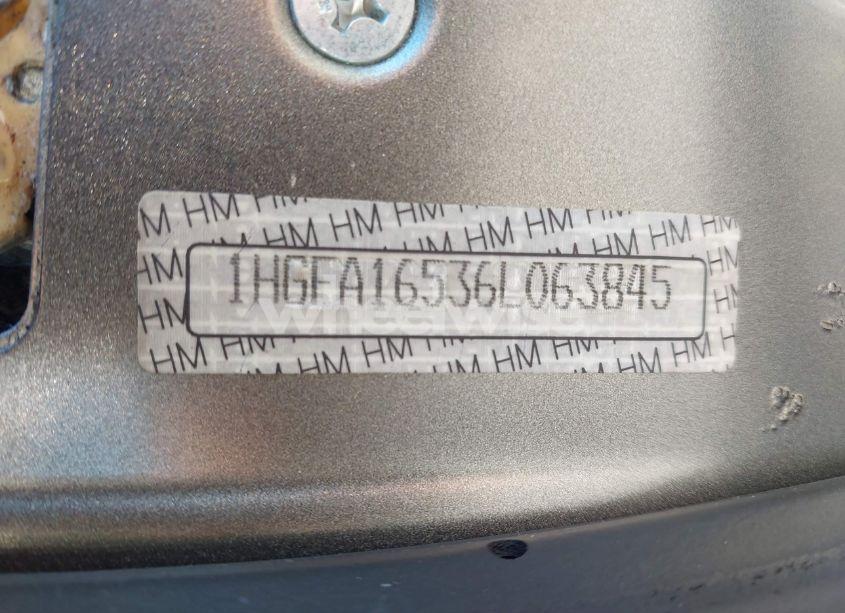 Photo 9 of 2006 Honda Civic LX (VIN 1HGFA16536L063845)