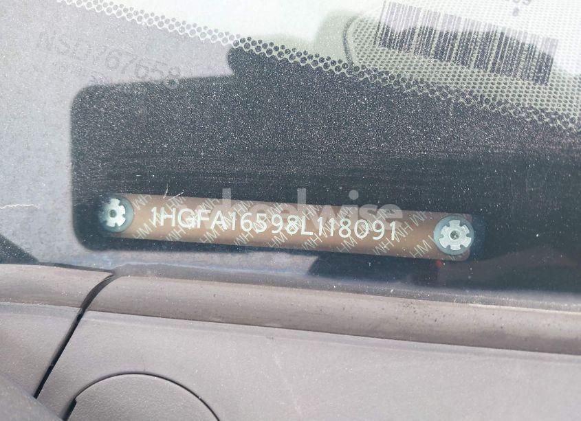 Photo 9 of 2008 Honda Civic LX (VIN 1HGFA16598L118091)