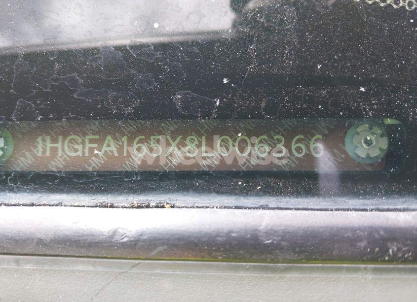 Photo 9 of 2008 Honda Civic LX (VIN 1HGFA165X8L006366)