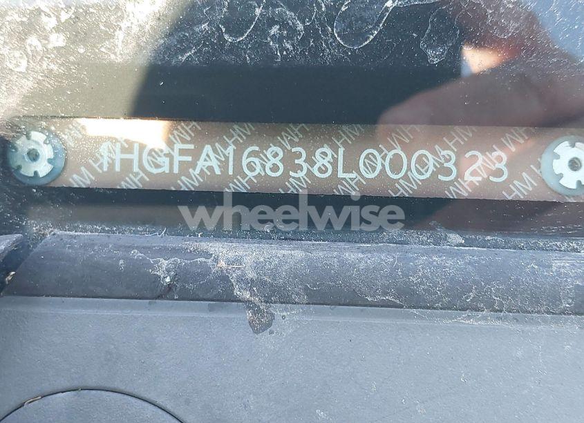 Photo 9 of 2008 Honda Civic EX (VIN 1HGFA16838L000323)