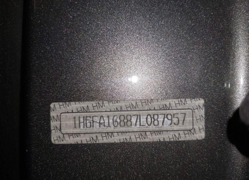 Photo 17 of 2007 Honda Civic EX (VIN 1HGFA16887L087957)