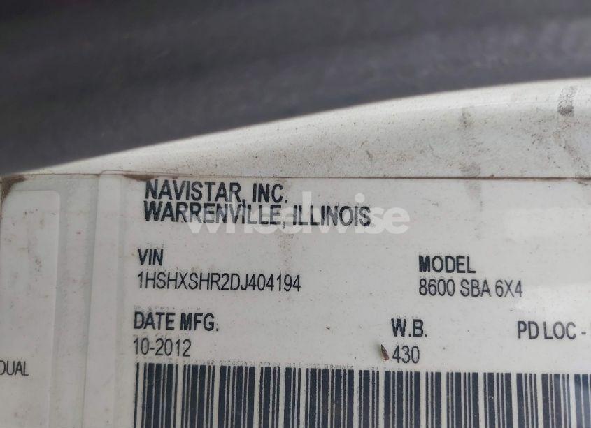 Photo 8 of 2013 International 8600 8600 (VIN 1HSHXSHR2DJ404194)