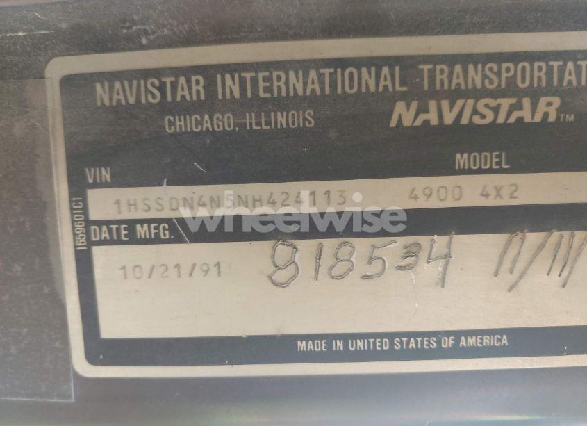 Photo 9 of 1992 International 4000 4900 (VIN 1HSSDN4N5NH424113)