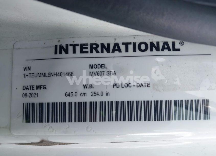 Photo 8 of 2022 International Mv N/A (VIN 1HTEUMML9NH401466)