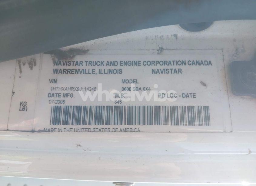 Photo 8 of 2009 International 8000 8600 (VIN 1HTHXAHRX9J114248)