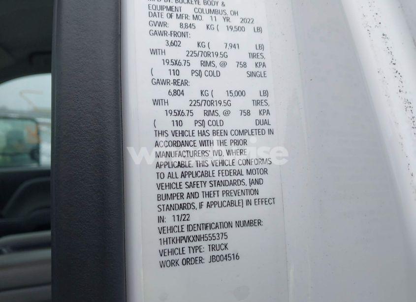 Photo 8 of 2022 Chevrolet Silverado 4500HD 1WT (VIN 1HTKHPVKXNH555375)