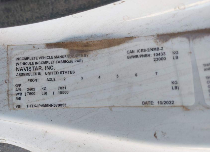 Photo 9 of 2022 Chevrolet Silverado 4500HD 1WT (VIN 1HTKJPVM9NH379053)