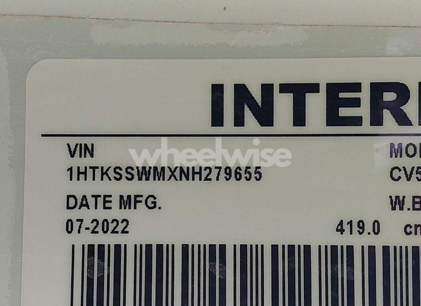 Photo 8 of 2022 International Cv N/A (VIN 1HTKSSWMXNH279655)