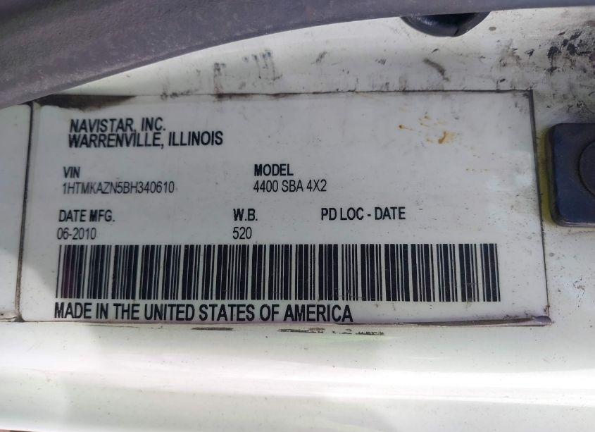 Photo 8 of 2011 International 4000 4400 (VIN 1HTMKAZN5BH340610)