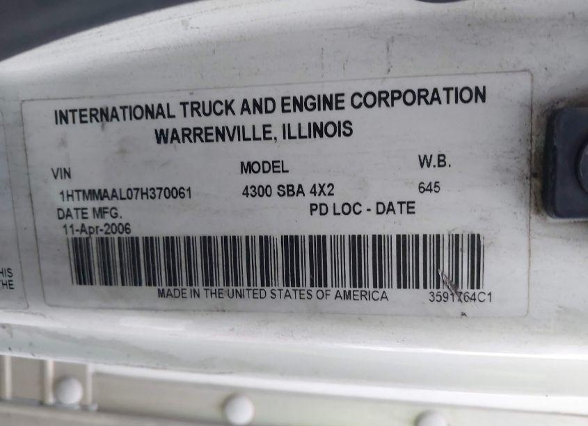 Photo 8 of 2007 International 4000 4300 (VIN 1HTMMAAL07H370061)