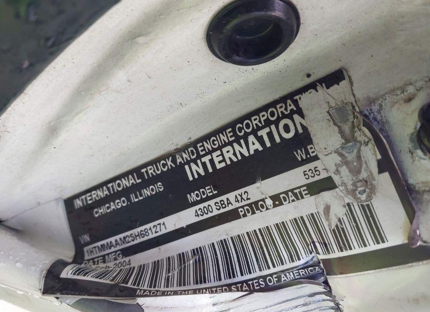 Photo 8 of 2005 International 4300 4300 (VIN 1HTMMAAM25H681271)