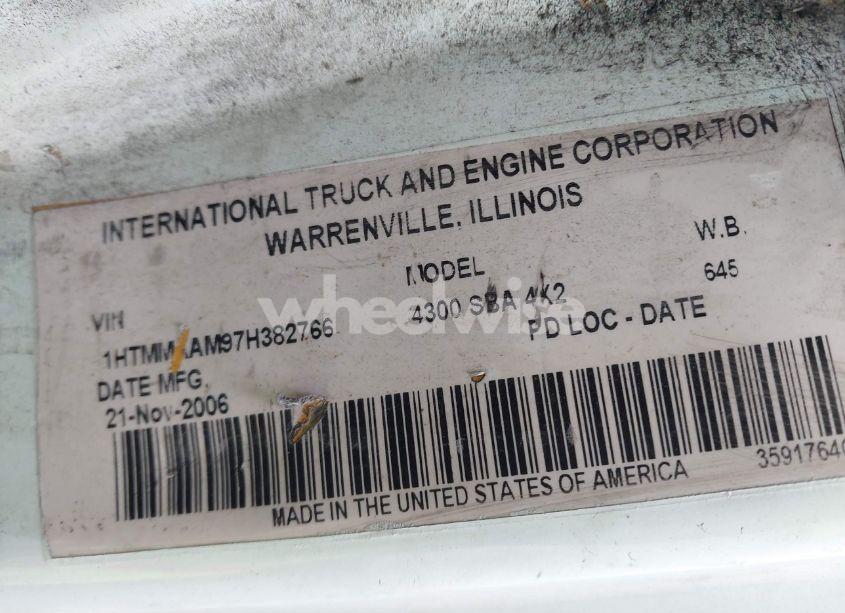 Photo 8 of 2007 International 4000 4300 (VIN 1HTMMAAM97H382766)