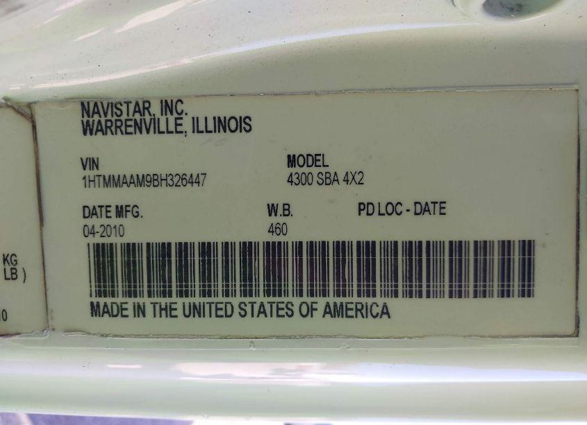 Photo 9 of 2011 International 4000 4300 (VIN 1HTMMAAM9BH326447)